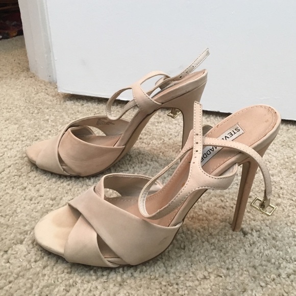 Steve Madden suede heels nude size 8 - Picture 4 of 4