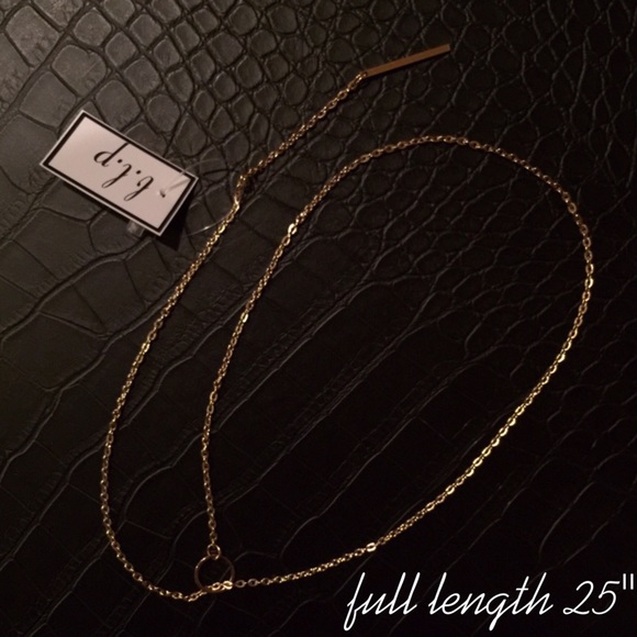 LAST/ Circle and Bar Gold Necklace - Picture 2 of 2