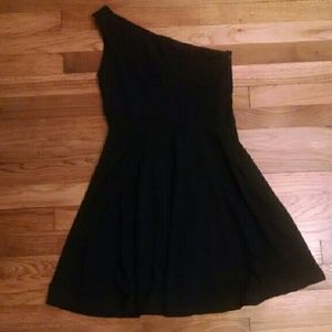 Black, one shoulder dress - bebe