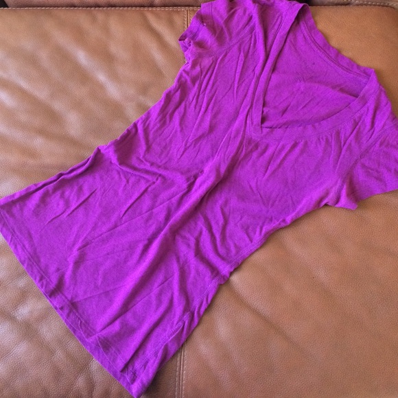 LONG Purple Vneck Tee - Lowest price!