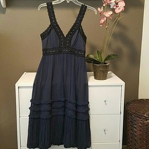 BCBG MAXAZRIA PURPLE AND BLACK DRESS