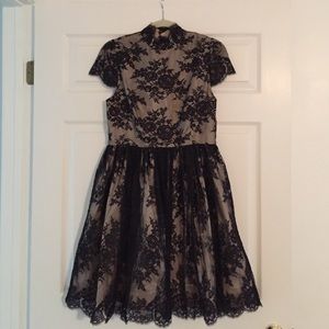 Alice and Olivia Black Lace Dress