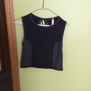 black and grey cropped tank