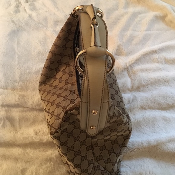 🔴Gucci horsebit shoulder bag, Beige/brown - Picture 2 of 8