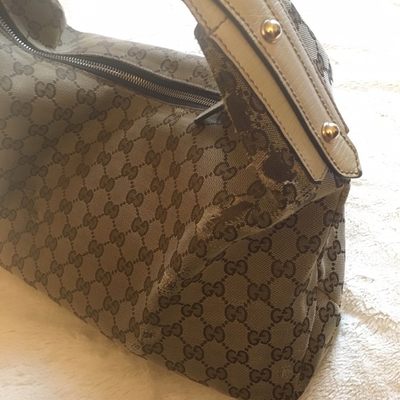 🔴Gucci horsebit shoulder bag, Beige/brown - Picture 7 of 8