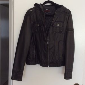 Miss Sixty Hooded Biker Jacket Size XL