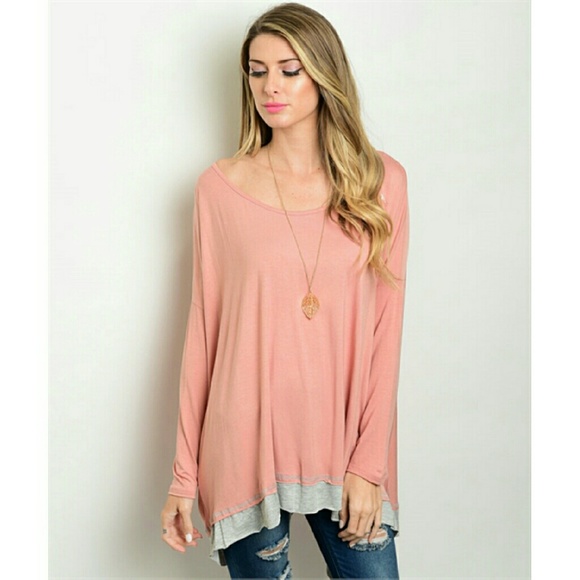 Small only. Dusty Rose Boho top - Picture 3 of 3