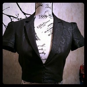 Express Crop Croc Blazer