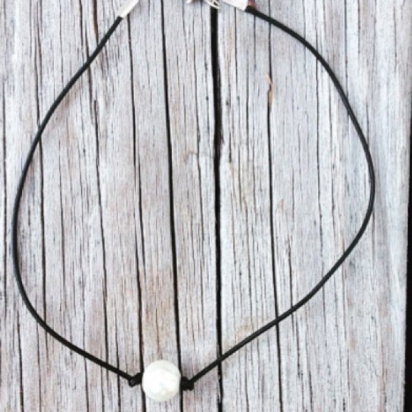 FLASH SALE LEATHER PEAR NECKLACE
