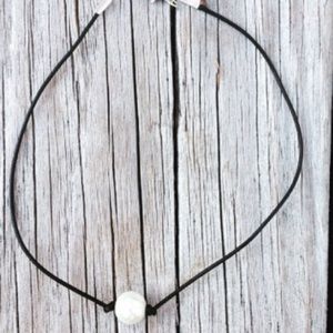 FLASH SALE LEATHER PEAR NECKLACE