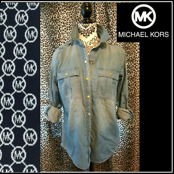 MICHAEL Michael Kors Tops - ❌SOLD❌Michael Kors denim Shirt Roll-Sleeve