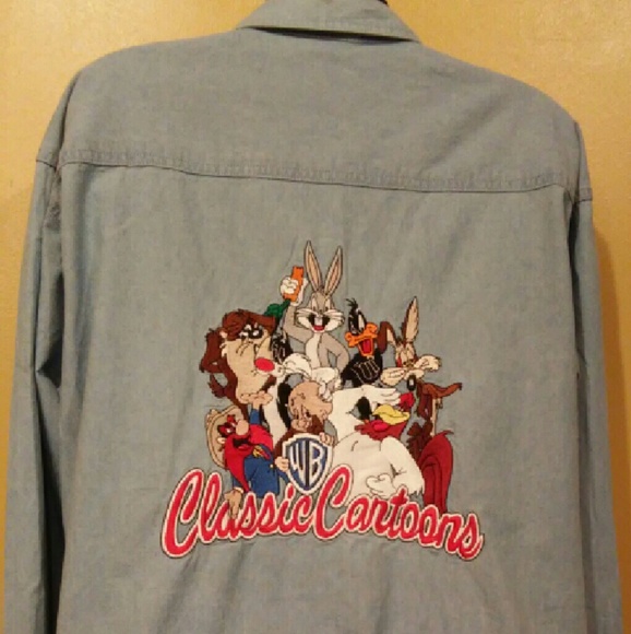 Warner Bros. Other - WB "Classic Cartoons" Chambray Shirt