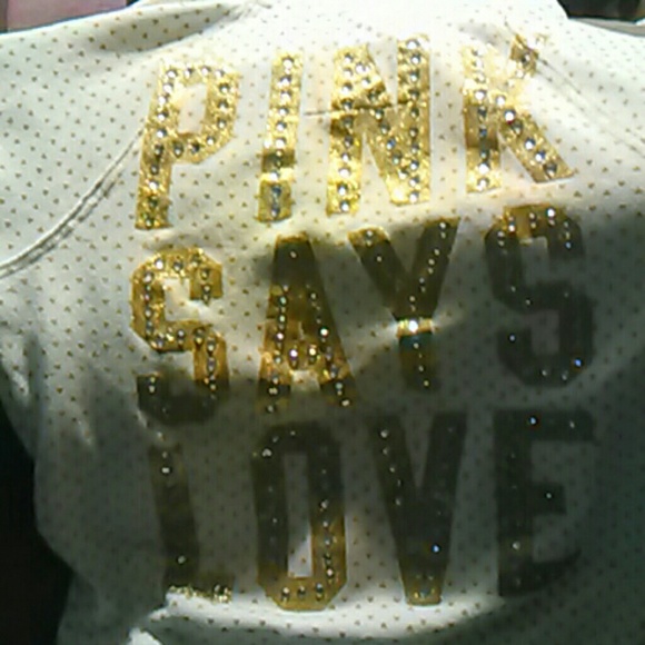VS pink says love hoodie