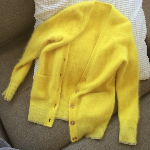 Yellow angora sweater Clearance