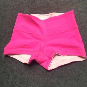 Lu lu lemon hot pink shorts