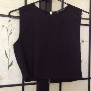 Zara black crop top