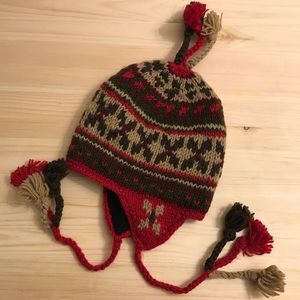 Wool knit hat, fleece lined, unisex