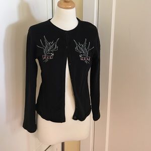 Rock Steady True Love black cardigan