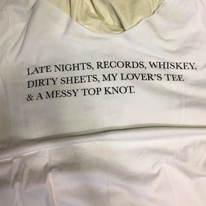 Top Knot Goods late nights tee