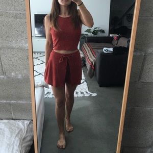 Honey Punch suede skort size S