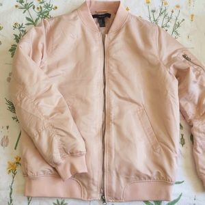 F21 New Dusty Pink Bomber Jacket
