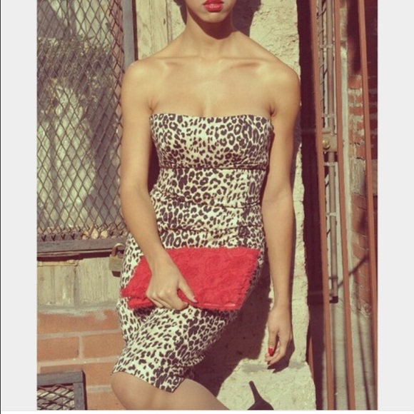 Bebe leopard print dress
