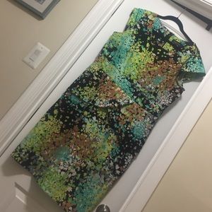 Short sleeved multicoloured dress