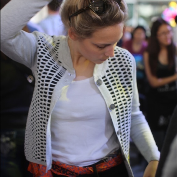 NWT Varsity Bomber Cardigan Jacket Reversible Wool - Picture 2 of 4