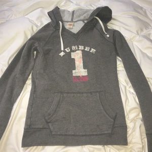 grey graphic hoodie