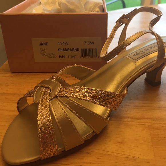 NEW Touch Ups Gold Wedding/Bridesmaid Shoe 7.5