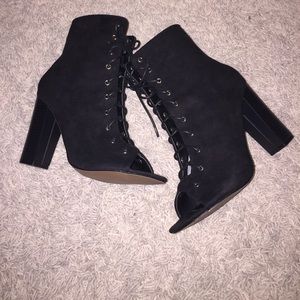 Brand new! Boohoo suede lace up boot!