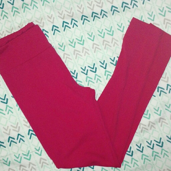 LLR hot pink leggings OS