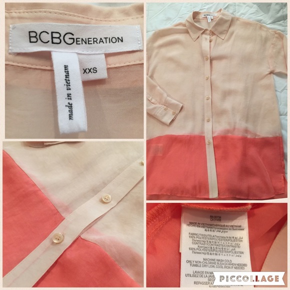✨🍁BCBG button down color block shirt xxs 🍁✨