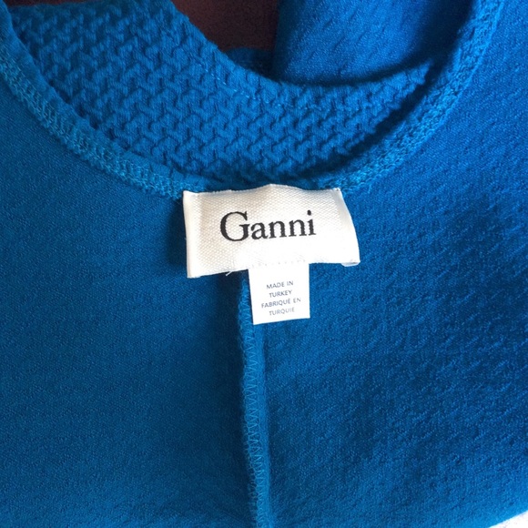 ~HP~ Peplum Ponte Tank by Ganni in Rich Blue - Picture 4 of 4