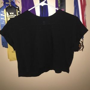 H&M black crop top