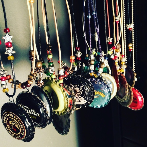 🍻Handmade beer cap necklaces