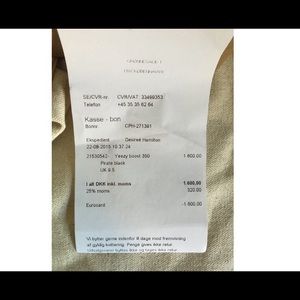 Receipt of pirate black purchase