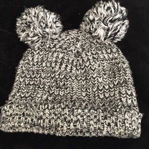 Oreo beanie with ear fuzzy balls