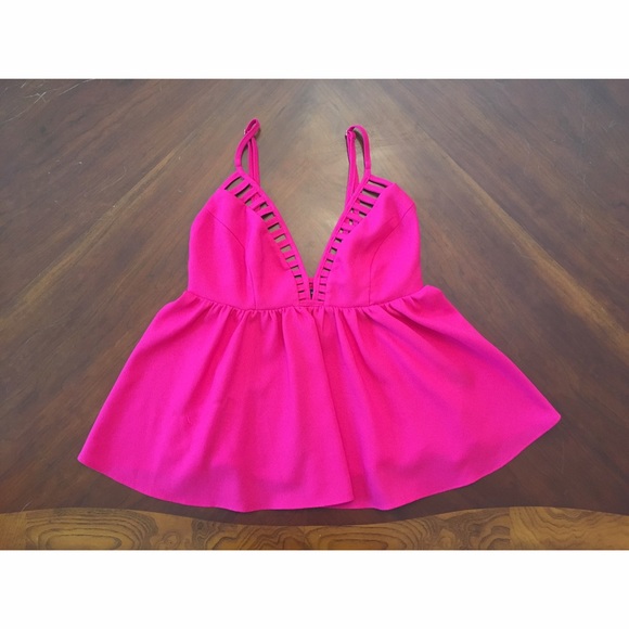 Pink Caged Babydoll Tank