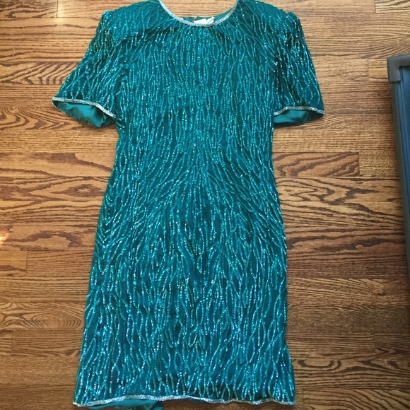Vintage Laurence Kazar 80's sequin dress.