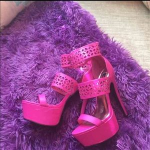 Hot pink heels