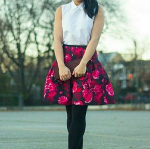 Floral printed skirt