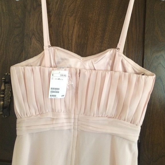 H&M Dresses Bnwt Hm Blush Bridesmaid Dress Poshmark