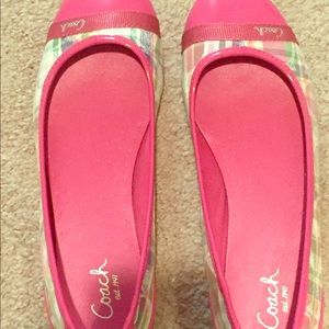 LAST CHANCE! Pink & Plaid Coach Flats! 💗💗💗