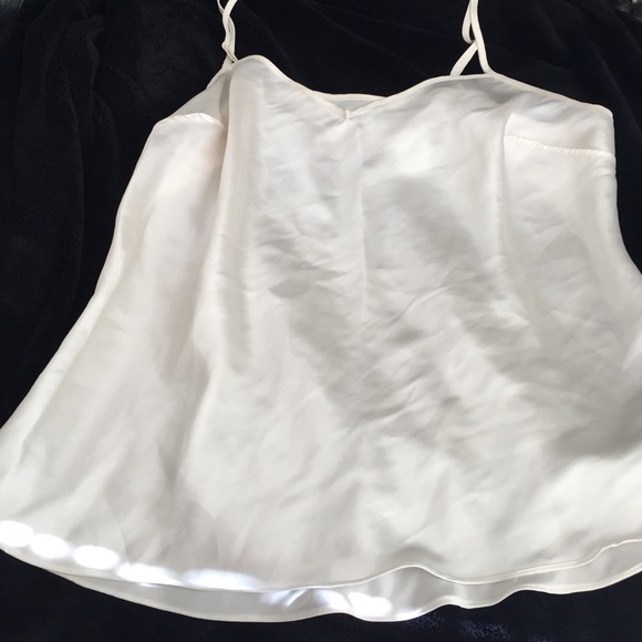 Super sexy eggshell silk tank
