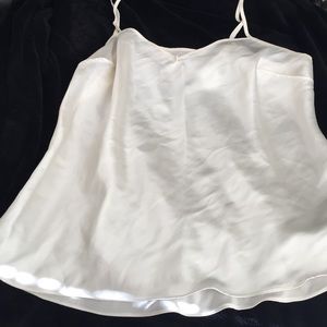 Super sexy eggshell silk tank