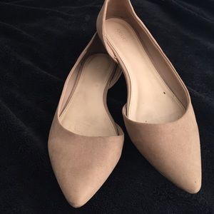 Tan suede flats