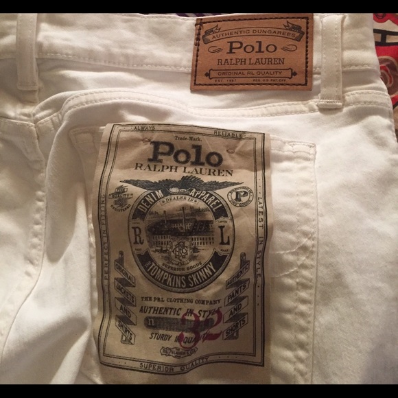 Polo Ralph Lauren all white skinny jeans