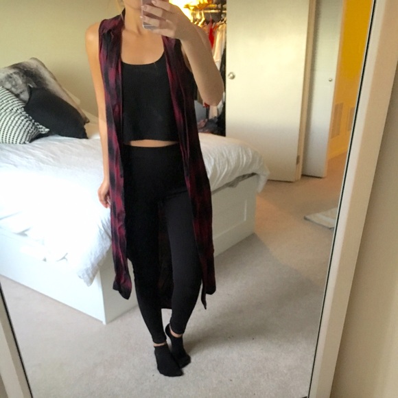Urban Outfitters Tops - Urban Outfitters Sleeveless Flannel Urban Outfitters Tops - Urban Outfitters Sleeveless Flannel
