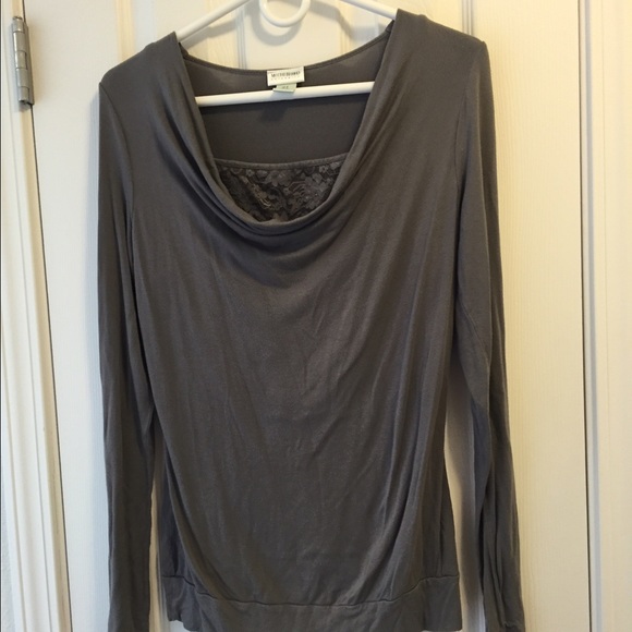 Motherhood Maternity long sleeve gray top